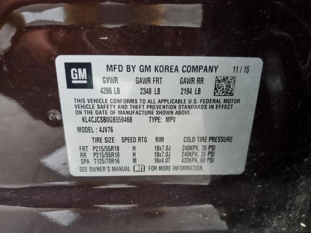 2016 BUICK ENCORE - KL4CJCSB0GB559468