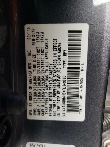 2015 HONDA CR-V EX - 5J6RM4H5XFL049680