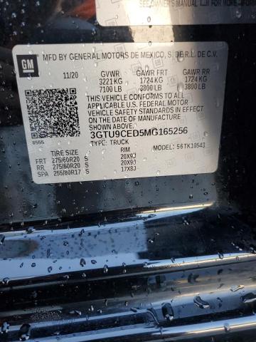 2021 GMC SIERRA K15 - 3GTU9CED5MG165256