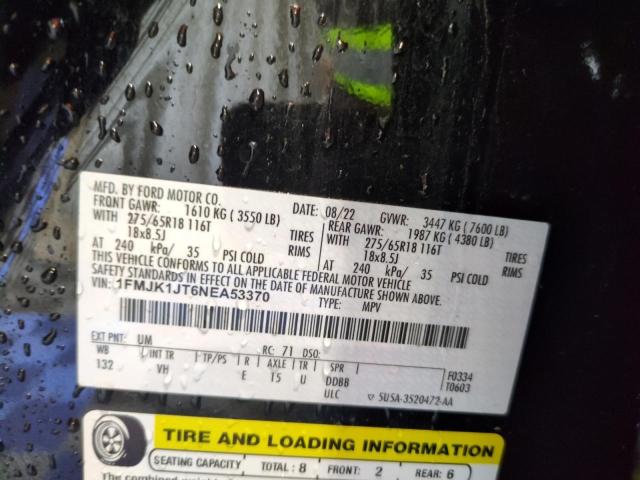 2022 FORD EXPEDITION - 1FMJK1JT6NEA53370