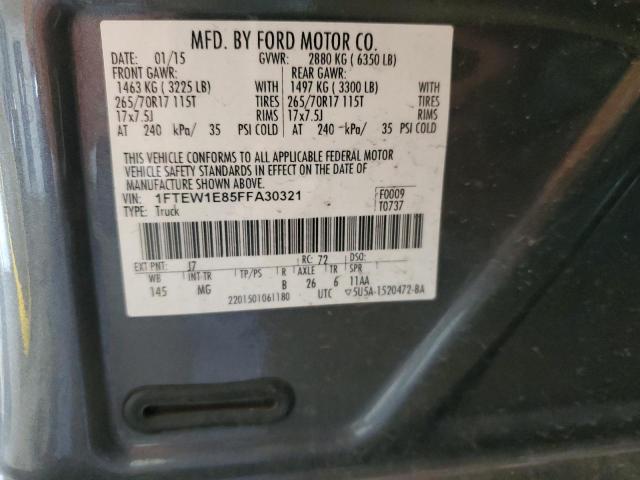 VIN 1FTEW1E85FFA30321 2015 Ford F-150, Supercrew no.12