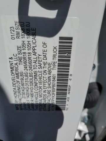 2023 HONDA RIDGELINE - 5FPYK3F85PB018461