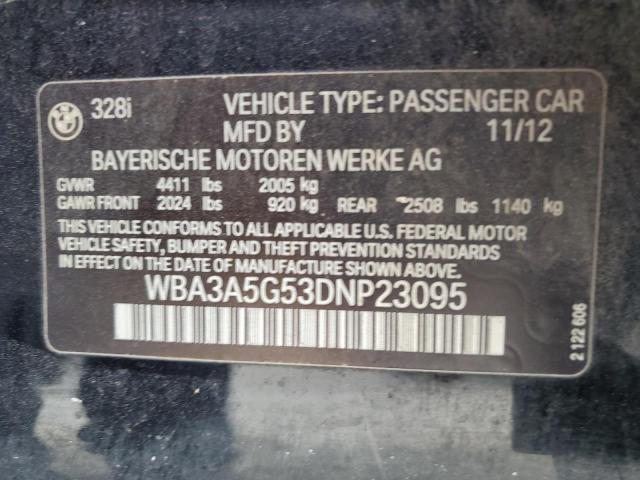 VIN WBA3A5G53DNP23095 2013 BMW 3 Series, 328 I no.13