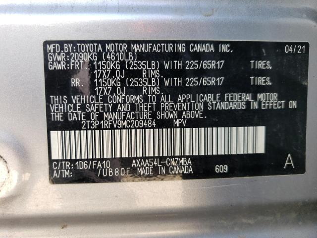 2021 TOYOTA RAV4 XLE - 2T3P1RFV9MC209484