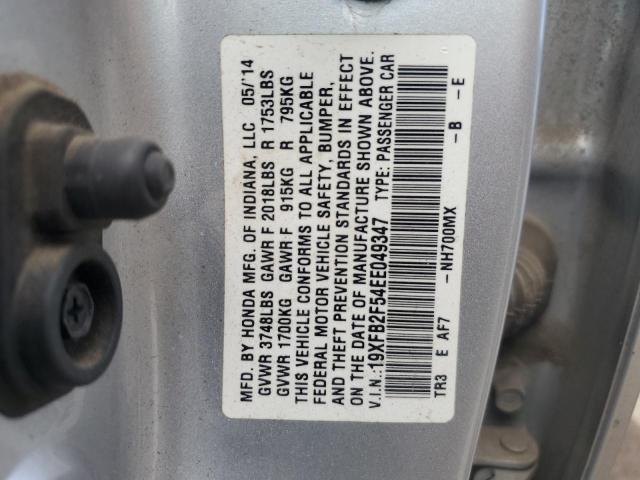 VIN 19XFB2F54EE049347 2014 Honda Civic, LX no.12