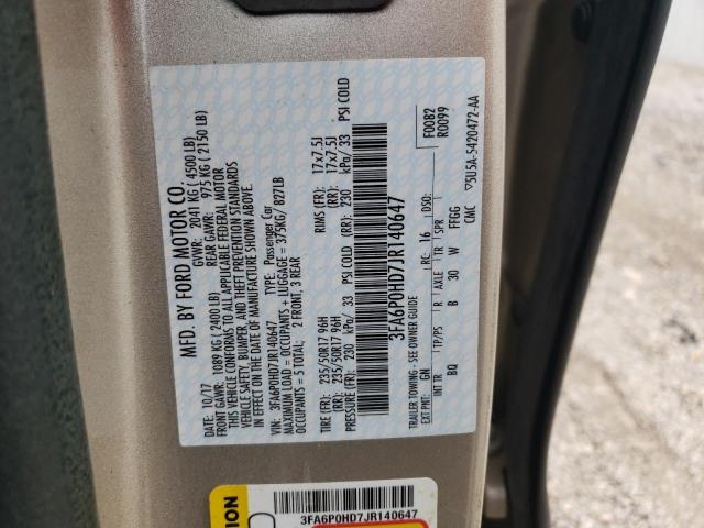 VIN 3FA6P0HD7JR140647 2018 Ford Fusion, SE no.12