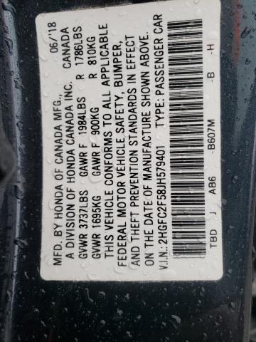 2018 HONDA CIVIC LX - 2HGFC2F58JH579401