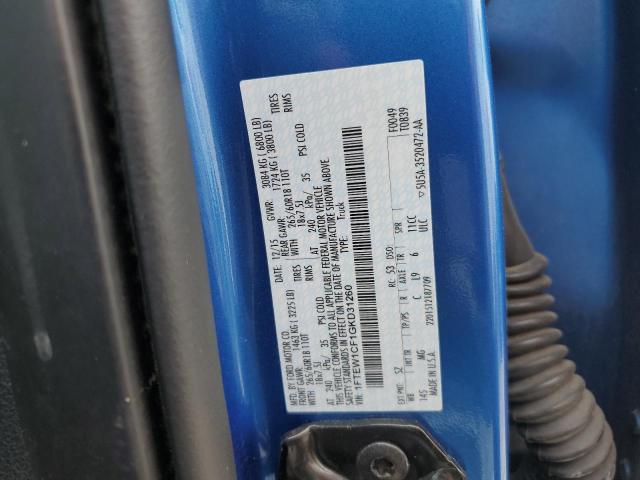 2016 FORD F150 SUPER - 1FTEW1CF1GKD31260