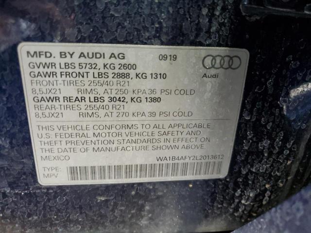 2020 AUDI SQ5 WA1B4AFY2L2013612
