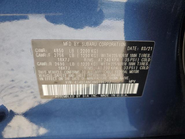 2021 SUBARU OUTBACK LI - 4S4BTANCXM3196702