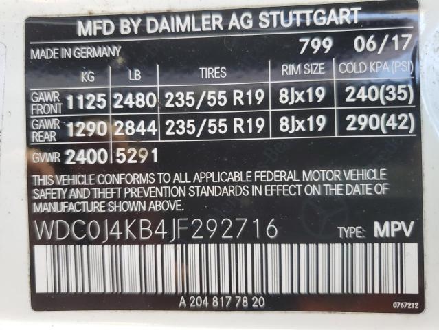 VIN WDC0J4KB4JF292716 2018 Mercedes-Benz GLC-Class,... no.13