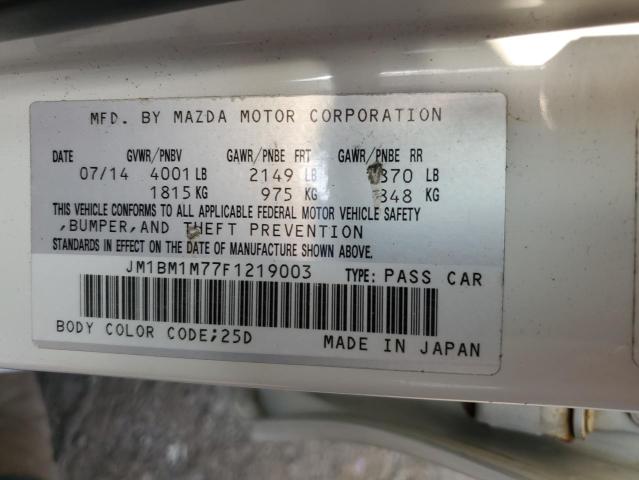 VIN JM1BM1M77F1219003 2015 Mazda 3, Grand Touring no.13