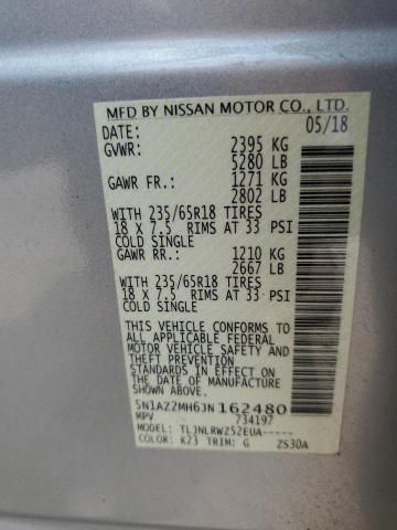 VIN 5N1AZ2MH6JN162480 2018 Nissan Murano, S no.14