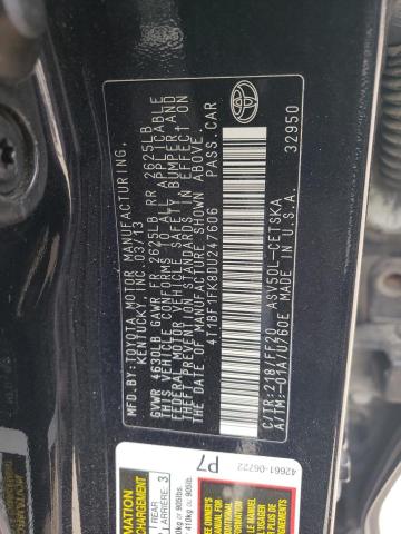 VIN 4T1BF1FK8DU247606 2013 Toyota Camry, L no.12