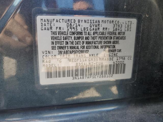 VIN 3N1AB7AP5EY288102 2014 Nissan Sentra, S no.13