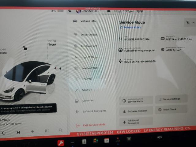 2023 TESLA MODEL 3 - 5YJ3E1EA8PF601514