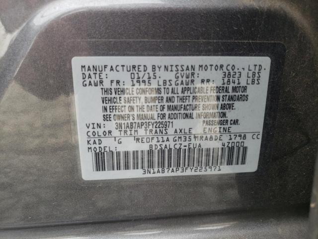 2015 NISSAN SENTRA S - 3N1AB7AP3FY225971