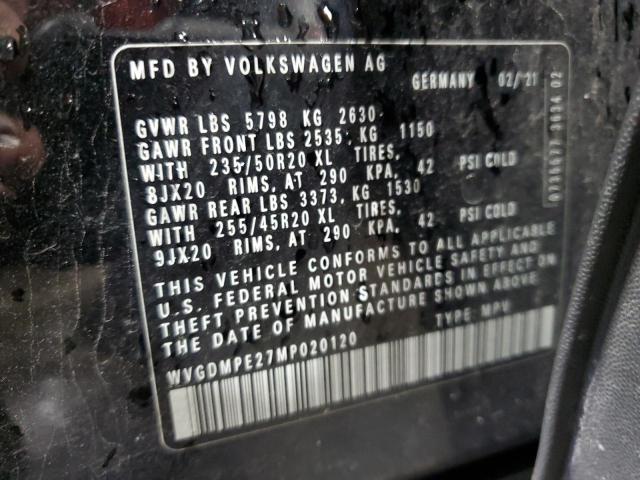 VIN WVGDMPE27MP020120 2021 Volkswagen ID.4, First E... no.13