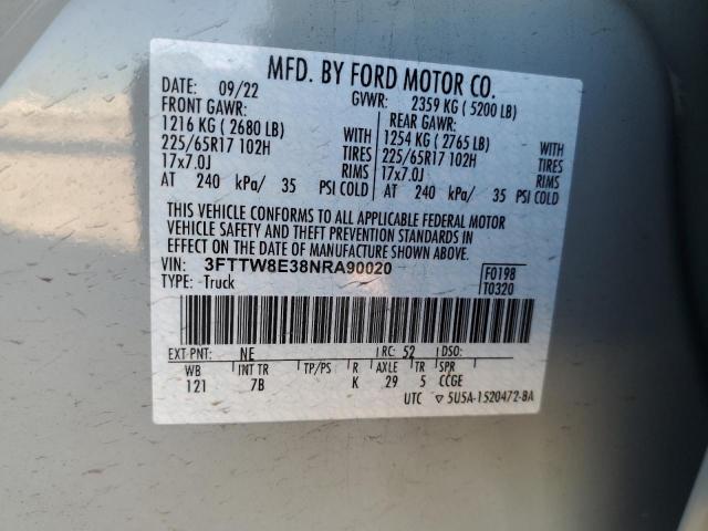 2022 FORD MAVERICK X - 3FTTW8E38NRA90020