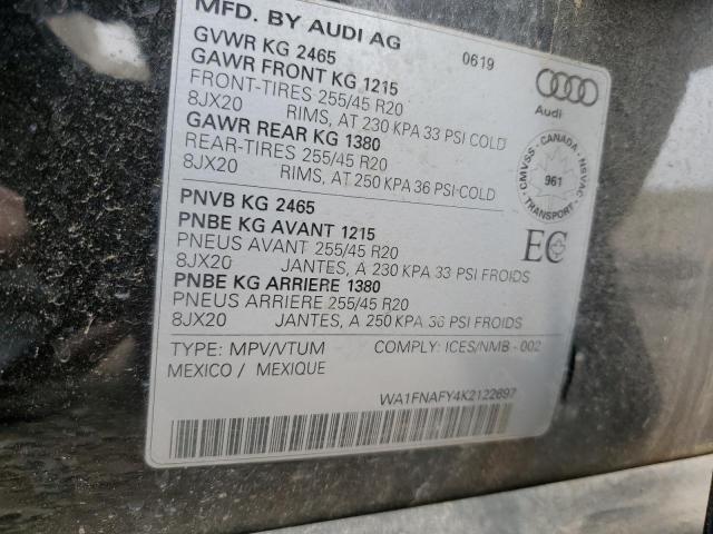 2019 AUDI Q5 TECHNIK WA1FNAFY4K2122697