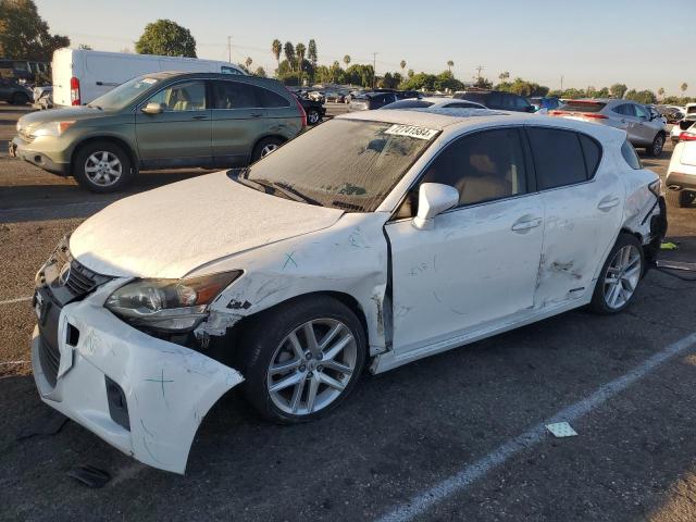 LEXUS CT 200 2014 white hatchbac hybrid engine JTHKD5BH5E2203456 photo #1