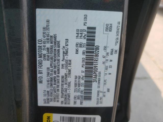 2015 FORD FUSION TIT - 3FA6P0D91FR180280