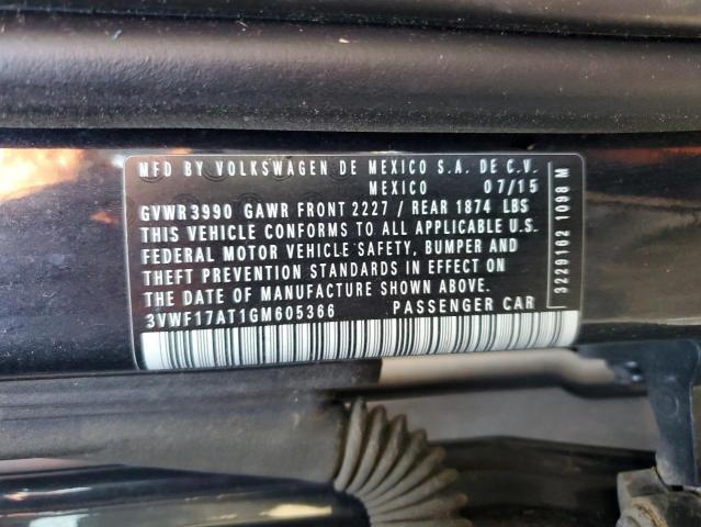 2016 VOLKSWAGEN BEETLE 1.8 - 3VWF17AT1GM605366