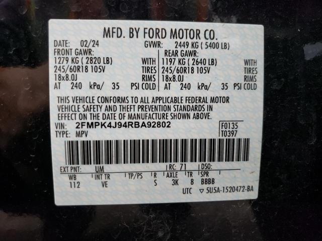 2024 FORD EDGE SEL - 2FMPK4J94RBA92802