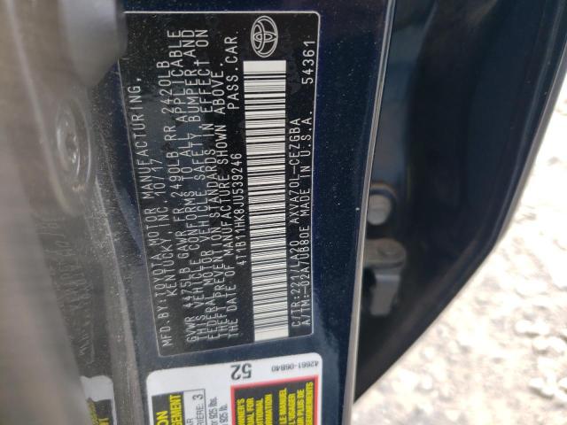 VIN 4T1B11HK8JU539246 2018 Toyota Camry, L no.12