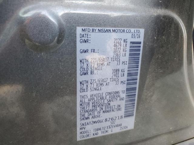 2016 NISSAN ROGUE S - 5N1AT2MV0GC826218