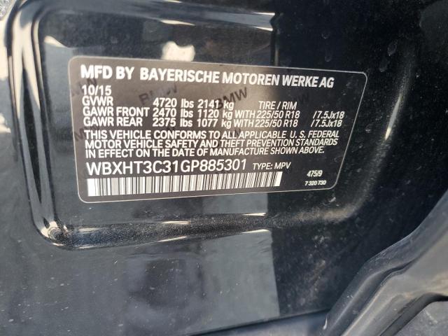 2016 BMW X1 XDRIVE2 - WBXHT3C31GP885301