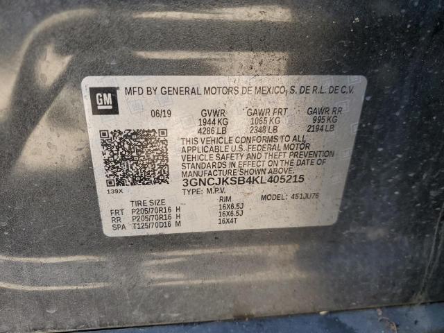 2019 CHEVROLET TRAX LS - 3GNCJKSB4KL405215