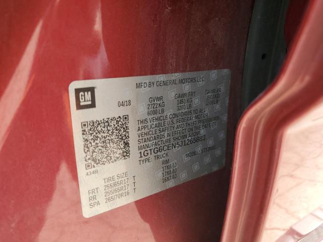 2018 GMC CANYON SLE - 1GTG6CEN5J1265883