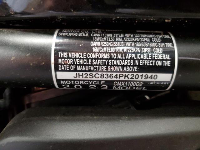 2023 HONDA CMX1100 T JH2SC8364PK201940