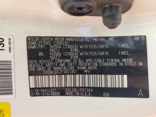 2015 TOYOTA SIENNA SPO - 5TDXK3DC2FS651361