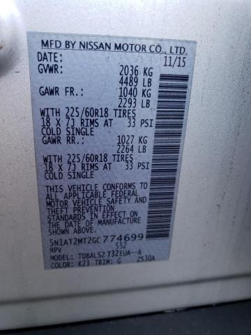 2016 NISSAN ROGUE S - 5N1AT2MT2GC774699