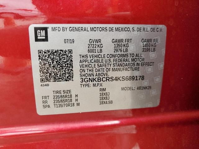 2019 CHEVROLET BLAZER 2LT - 3GNKBCRS4KS689178