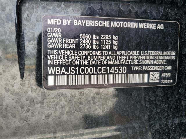 VIN WBAJS1C00LCE14530 2020 BMW 5 Series, 540 I no.12