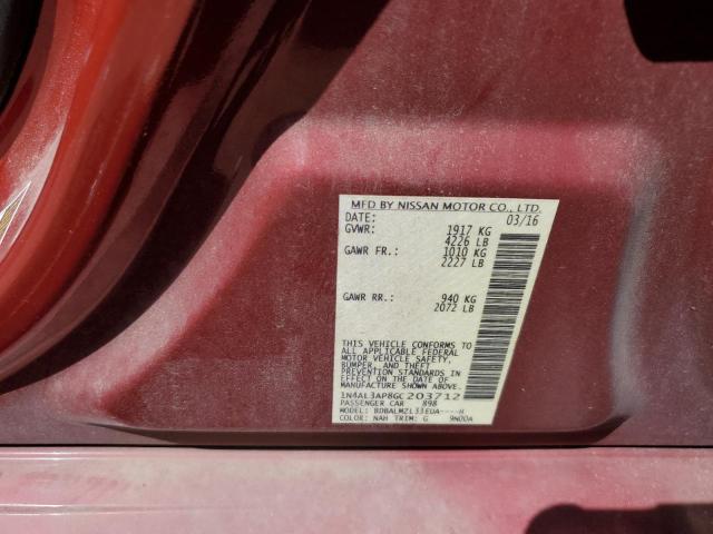 2016 NISSAN ALTIMA 2.5 - 1N4AL3AP8GC203712