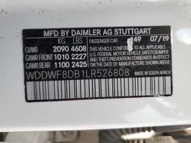 2020 MERCEDES-BENZ C 300 - WDDWF8DB1LR526808