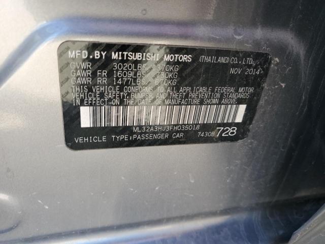 2015 MITSUBISHI MIRAGE DE - ML32A3HJ3FH035018