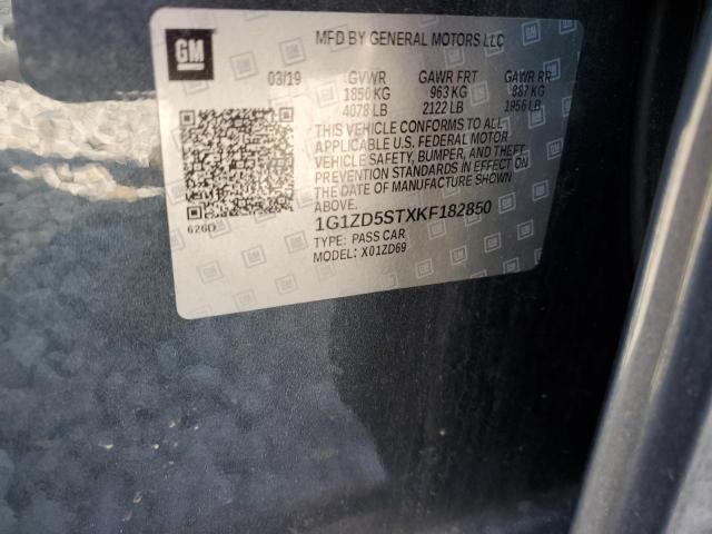 2019 CHEVROLET MALIBU LT - 1G1ZD5STXKF182850