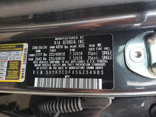 VIN 5XYK3CDFXSG234983 2025 KIA SPORTAGE no.13