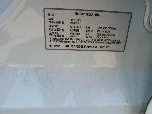 VIN 7SAYGDEE8PA024133 2023 Tesla MODEL Y no.13