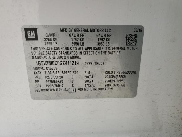 2016 GMC SIERRA K15 - 1GTV2MEC0GZ411219