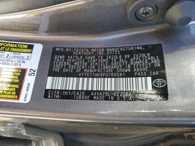 2023 TOYOTA CAMRY SE N 4T1G11AK9PU769581  70876164