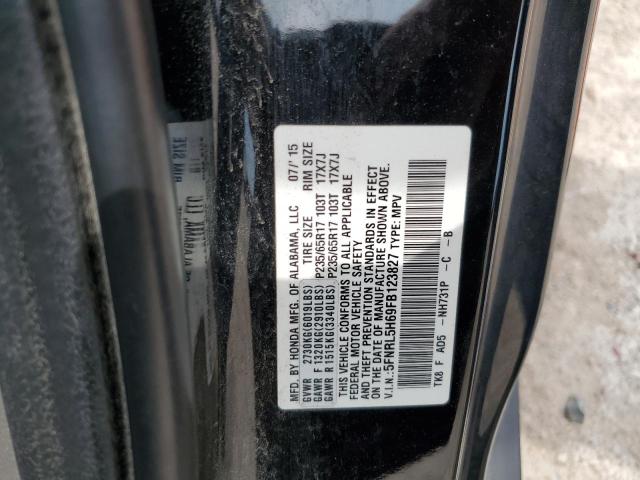 VIN 5FNRL5H69FB123827 2015 Honda Odyssey, Exl no.13