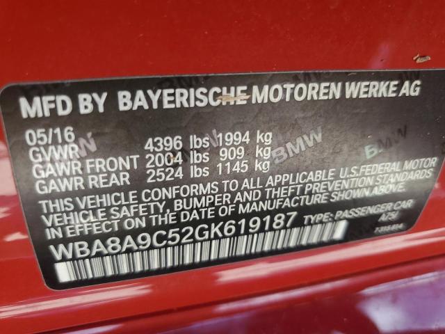 VIN WBA8A9C52GK619187 2016 BMW 3 Series, 320 I no.13