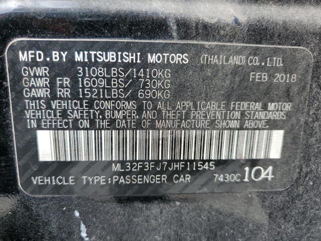 VIN ML32F3FJ7JHF11545 2018 Mitsubishi Mirage, G4 Es no.12