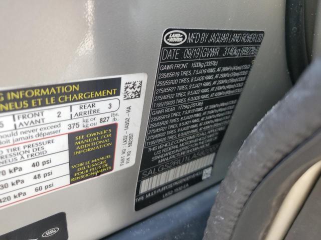 2020 LAND ROVER RANGE ROVE - SALGS2RU1LA582207